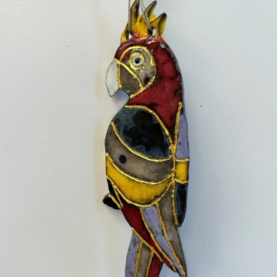 Ceramiczna zawieszka papuga