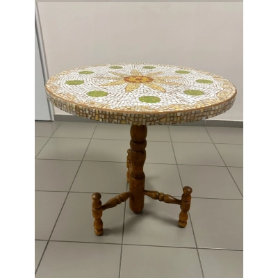 Stolik okrągły mozaika szklana (średnica 62 cm)
